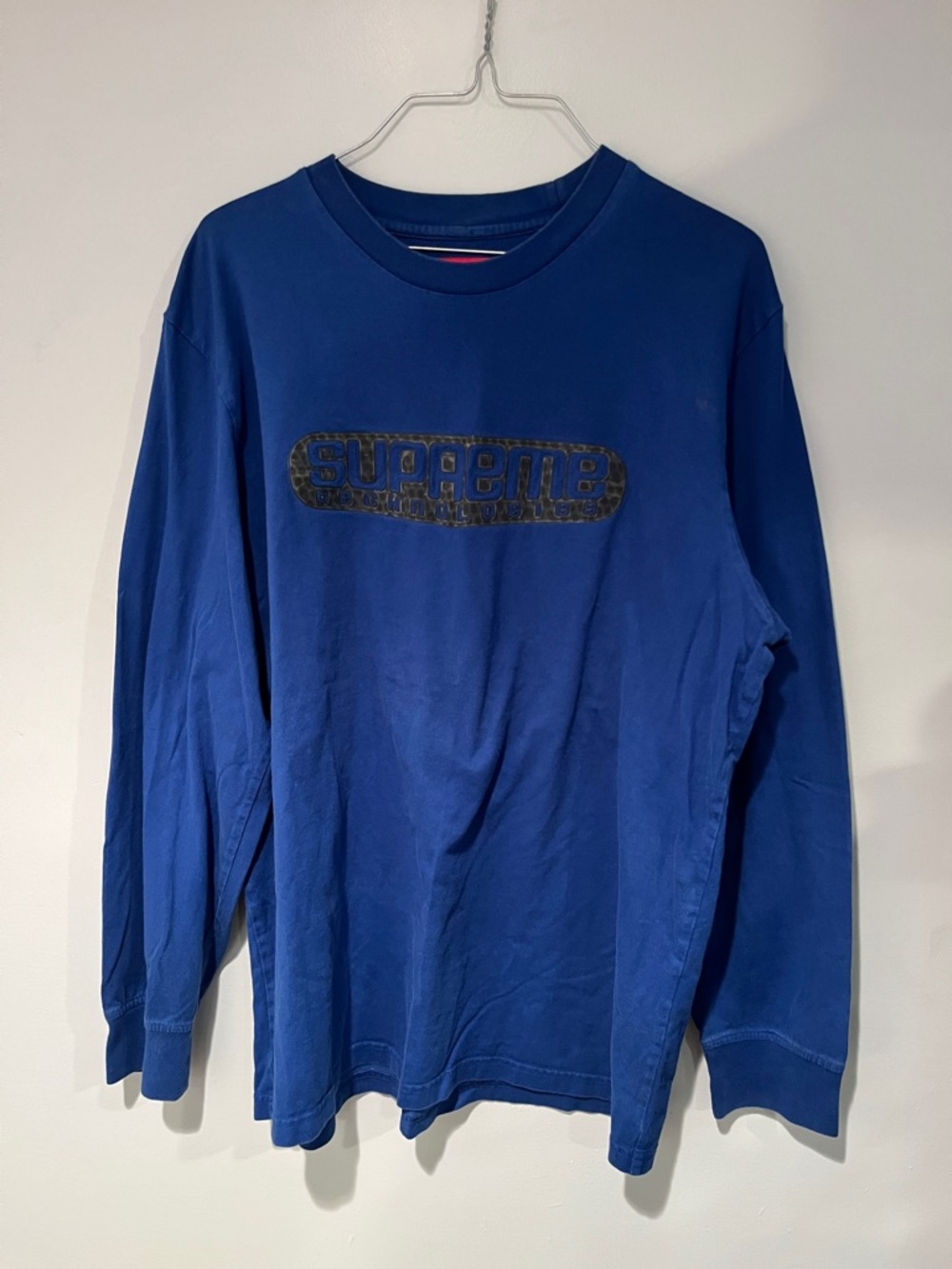 Supreme Royal Blue Long Sleeve Logo Tee SS/19